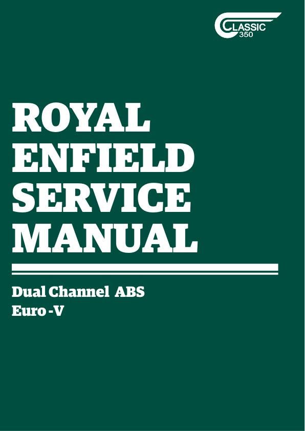 Royal Enfield Classic 350 Motorcycle Service Manual factory service manual title page