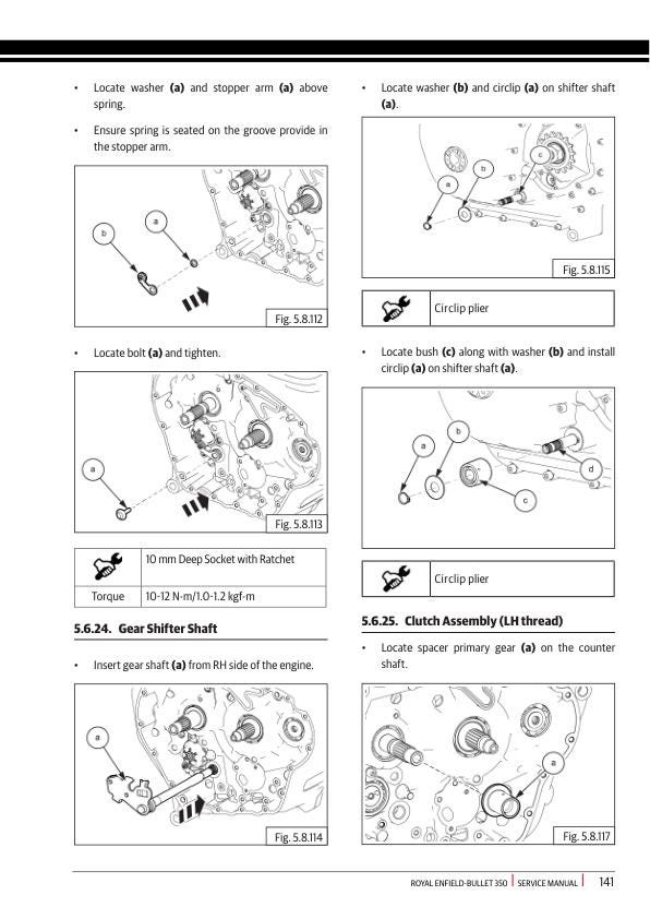 Royal Enfield Bullet 350 Motorcycle Service Manual sample page from service manual