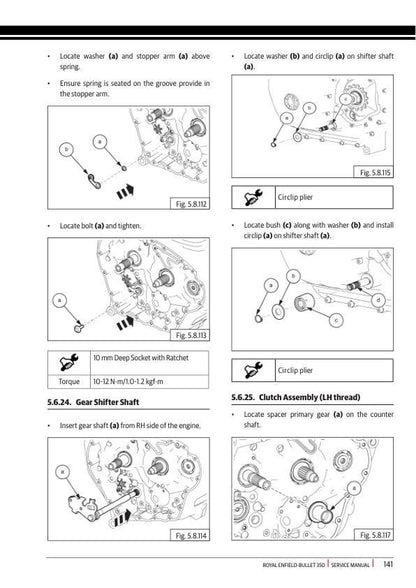 Royal Enfield Bullet 350 Motorcycle Service Manual sample page from service manual