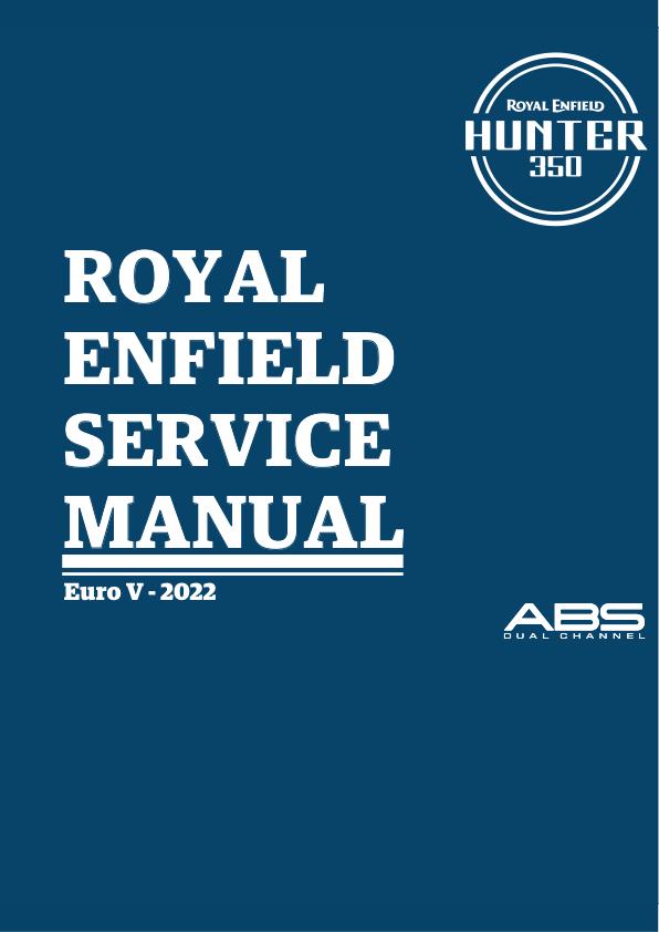 Royal Enfield Hunter 350 Motorcycle Service Manual factory service manual title page