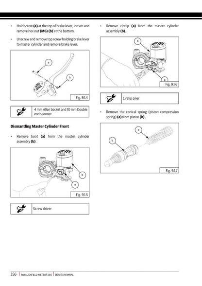 Royal Enfield Meteor 350 Motorcycle Service Manual sample page from the repair manual