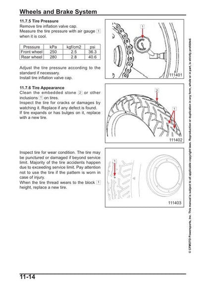 CFMOTO 700 Cl-x 700 - Cl-x sport Service Manual sample page with technical illustrations