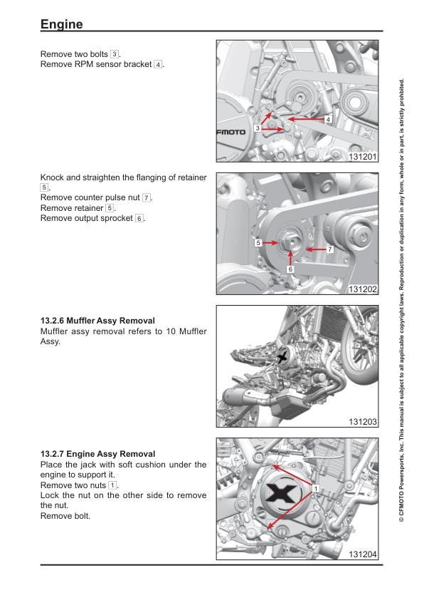 CFMOTO 700 Cl-x 700 - Cl-x sport Service Manual sample page from the repair manual