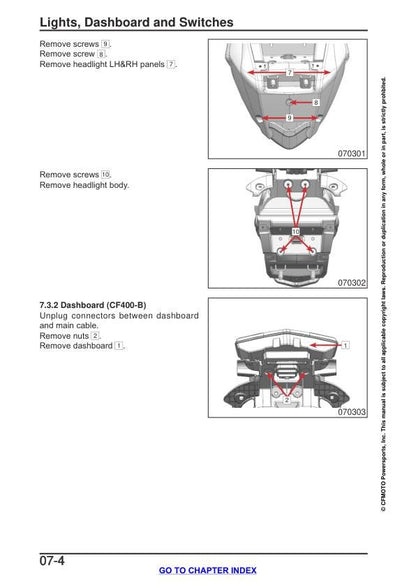 CFMOTO 650NK Service Manual sample page from service manual