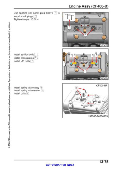 CFMOTO 650NK Service Manual sample page from the repair manual