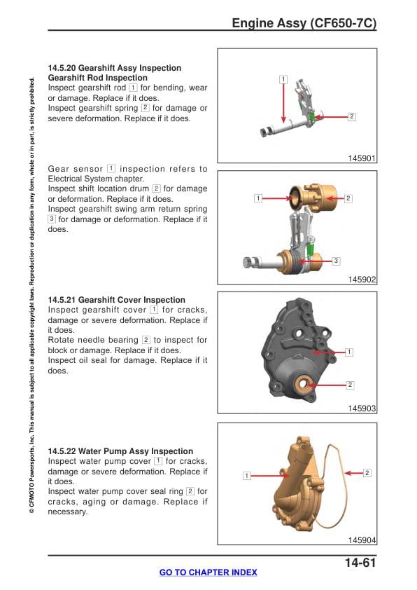 CFMOTO 650NK Service Manual sample page showing schematics and diagrams