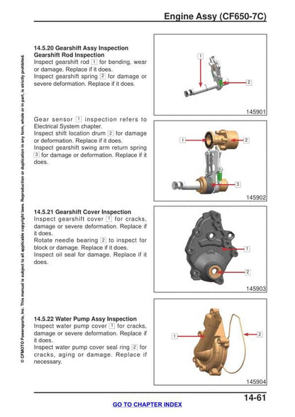 CFMOTO 650NK Service Manual sample page showing schematics and diagrams