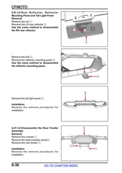 CFMOTO CFORCE 800 850 1000 Service Repair Manual sample page with technical illustrations