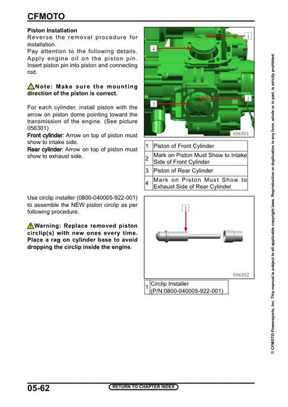 CFMOTO CFORCE 1000 Service Repair Manual sample page with technical illustrations