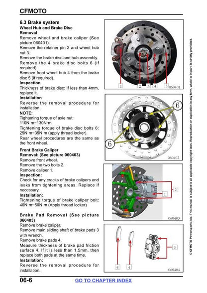 CFMOTO CFORCE 1000 Service Repair Manual sample page showing schematics and diagrams