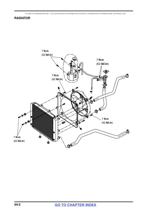 CFMOTO CFORCE CF800-2 Service Repair Manual sample page showing repair procedures
