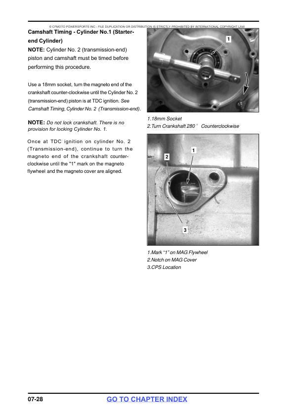 CFMOTO CFORCE CF800-2 Service Repair Manual sample page with service data and tables