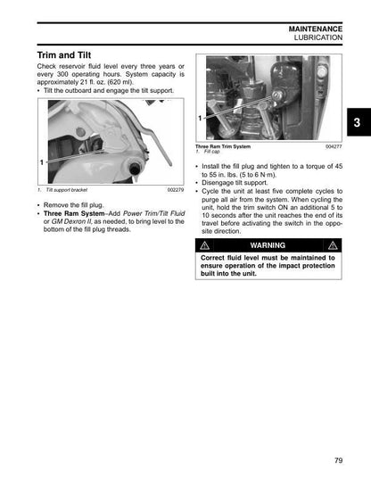 Evinrude E-TEC 200 225 250 Service Manual sample page with diagrams and specifications