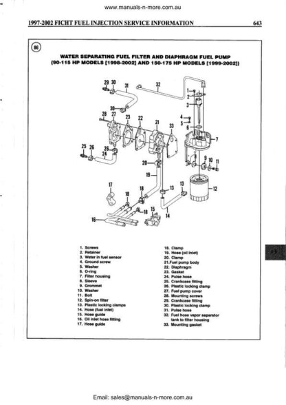 Evinrude 65 - 300 Outboard Service Manual sample page from the repair manual