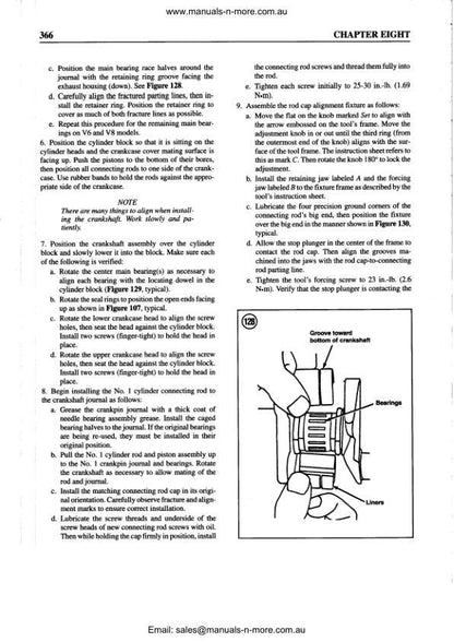 Evinrude 65 - 300 Outboard Service Manual sample page with diagrams and specifications