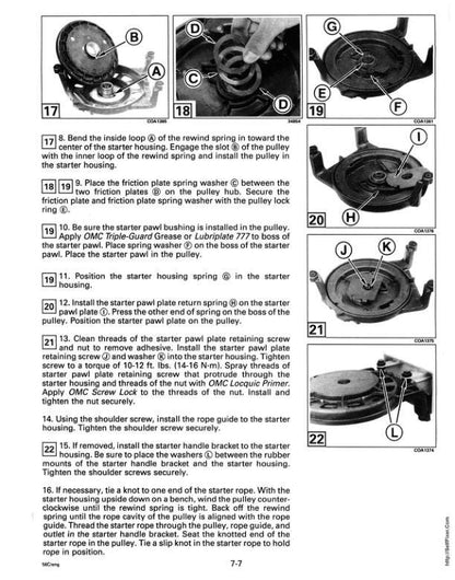 Evinrude 60 65 70 Outboard Service Manual sample page from the repair manual
