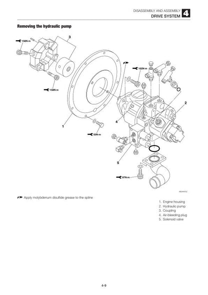 Takeuchi TB250 Mini Excavator Service Manual sample page from service manual