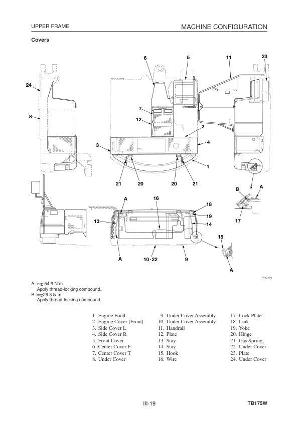 Takeuchi TB175W Wheeled Excavator Service Manual sample page from service manual