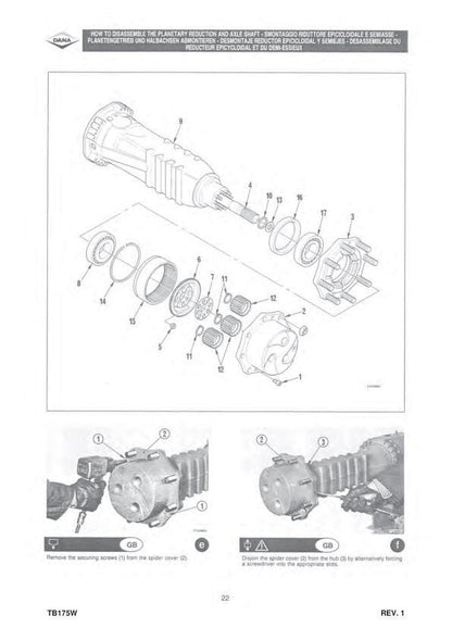 Takeuchi TB175W Wheeled Excavator Service Manual sample page from the repair manual
