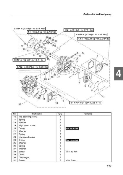 Yamaha WaveRunner VX700 Service Manual sample page showing repair procedures