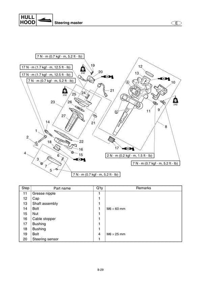 Yamaha WaveRunner FZR FZS GX1800 Service Manual sample page from the repair manual