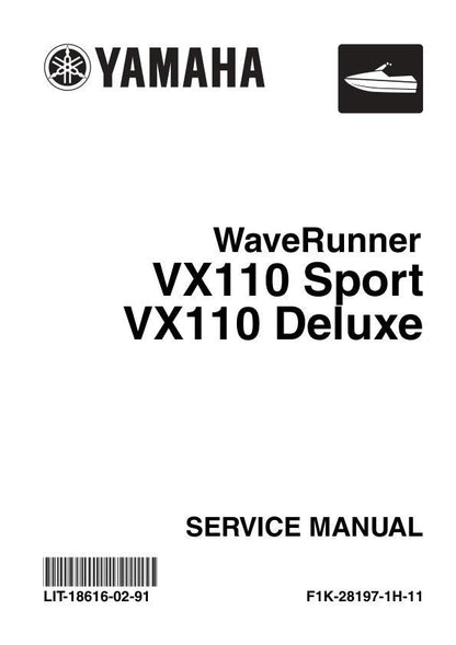Yamaha WaveRunner VX110 Sport Deluxe Service Manual factory service manual title page