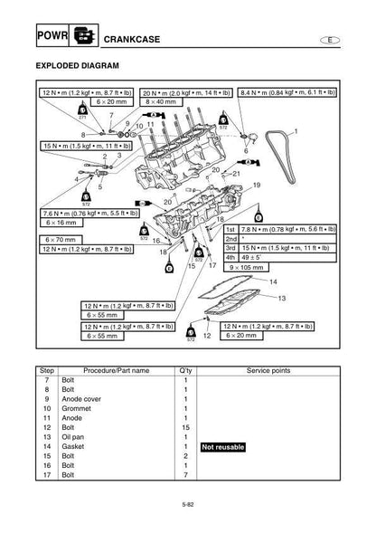 Yamaha WaveRunner FX160 Cruiser Service Manual sample page with technical illustrations