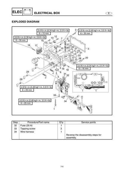 Yamaha WaveRunner GP1300R Service Manual sample page with technical illustrations