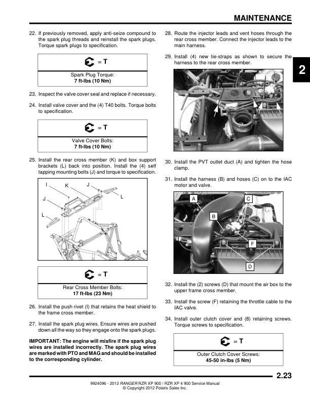Polaris Ranger RZR XP 900 UTV Service Manual | 2013-2016 - sample page 3
