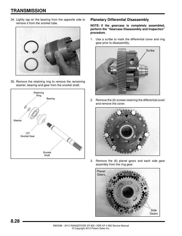 Polaris Ranger RZR XP 900 UTV Service Manual | 2013-2016 - sample page 9