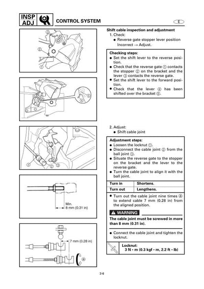Yamaha WaveRunner XLT1200 Service Manual table of contents