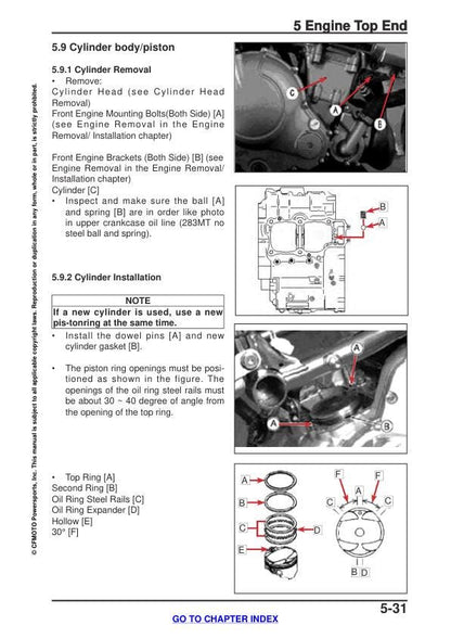 CFMOTO 650 ADVentura Service Manual sample page from the repair manual