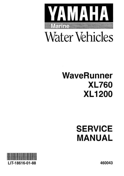 Yamaha WaveRunner XL760 XL1200 Service Manual factory service manual title page