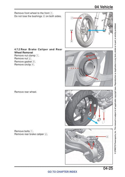 CFMOTO 450SS Service Manual sample page with diagrams and specifications