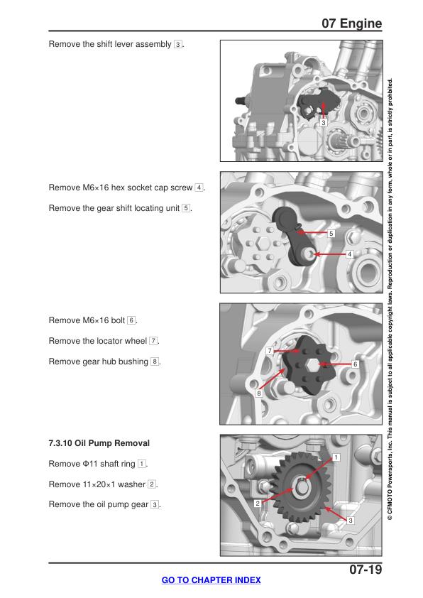 CFMOTO 450SS Service Manual sample page from the repair manual