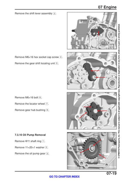 CFMOTO 450SS Service Manual sample page from the repair manual