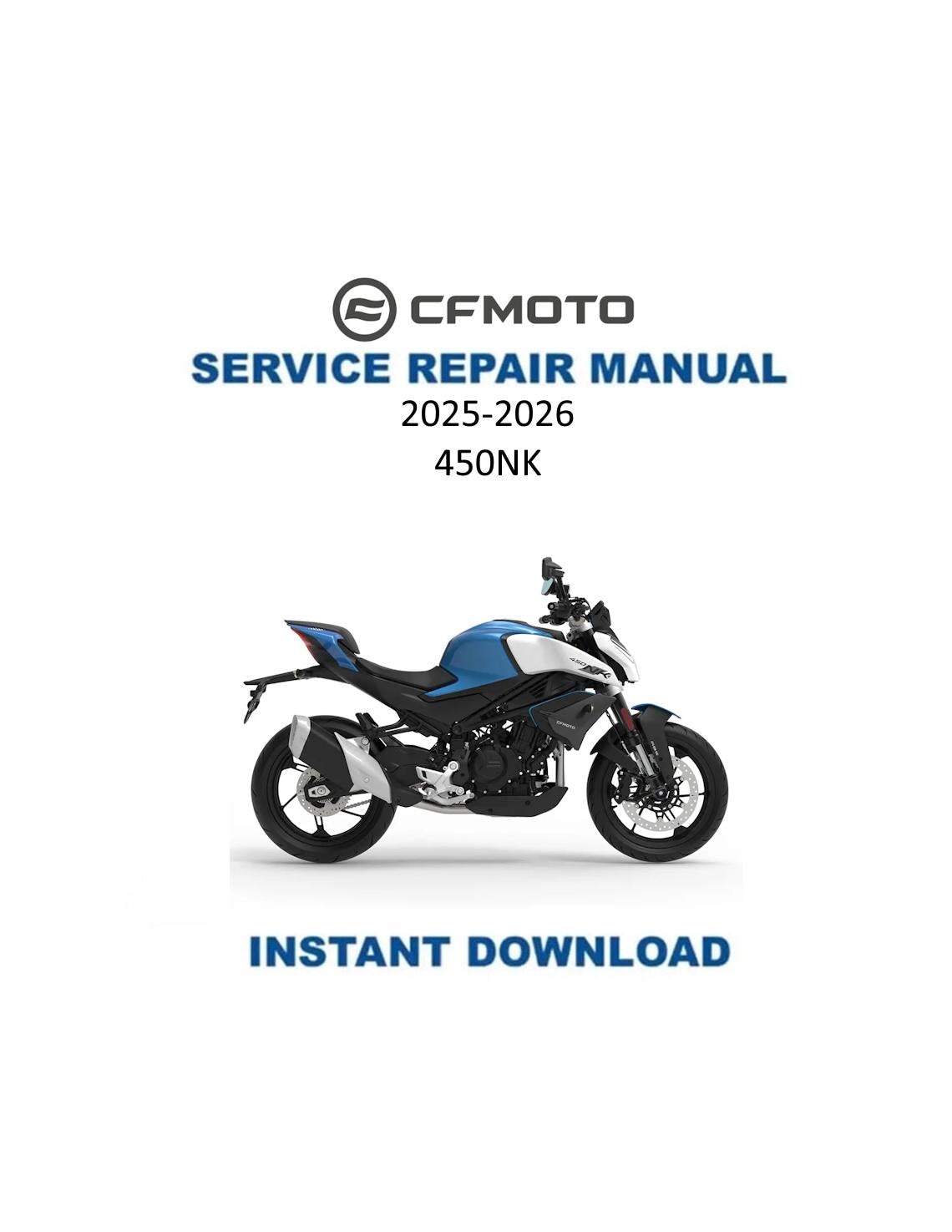 CFMOTO 450NK Service Manual 2025-2026 - Service Manual PDF Instant Download