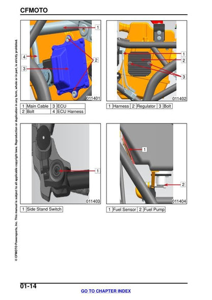 CFMOTO 300NK Service Manual sample page from service manual