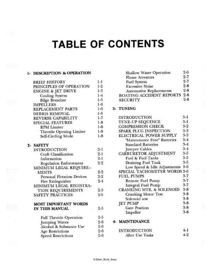 Kawasaki Jet Ski 550 650 750 900 1100 Service Manual factory service manual title page