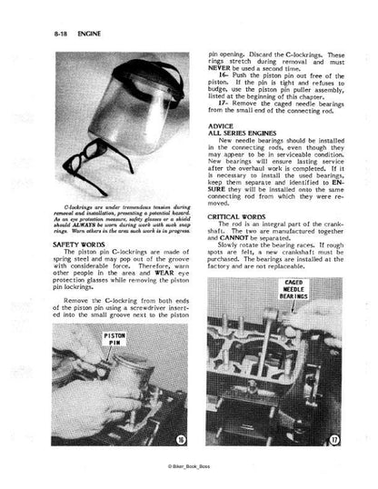 Kawasaki Jet Ski 550 650 750 900 1100 Service Manual sample page with technical illustrations