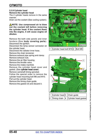CFMOTO CFORCE 1000 Service Repair Manual sample page showing repair procedures