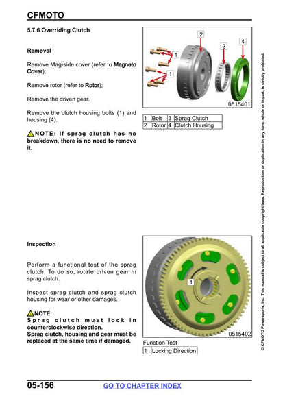 CFMOTO CFORCE 1000 Service Repair Manual sample page from the repair manual