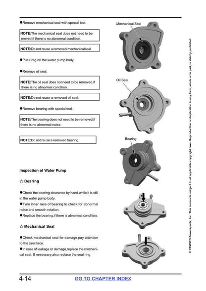 CFMOTO CFORCE CF625-B CF625-C Service Repair Manual sample page showing repair procedures