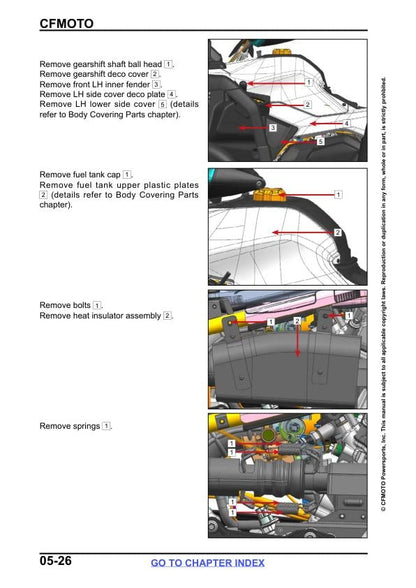 CFMOTO CFORCE CF600 CF625 Service Repair Manual sample page from service manual
