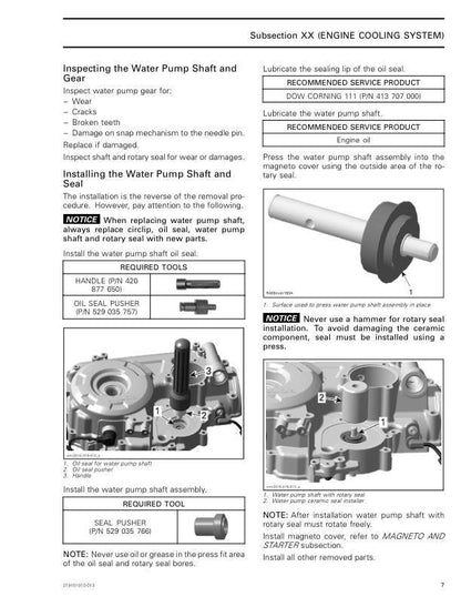 Can Am Defender Traxter HD5 HD8 HD10 Service Manual table of contents
