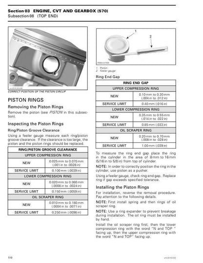 Can Am Outlander 450 570 Service Manual sample page from service manual