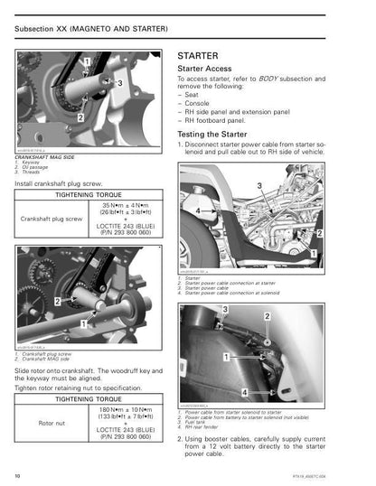 Can Am Outlander 450 570 Service Manual table of contents