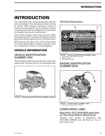 Can Am Defender Traxter HD8 HD10 Service Manual factory service manual title page