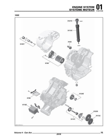 Can Am Defender Traxter HD8 HD10 Service Manual sample page with service data and tables