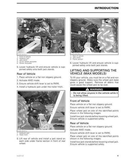 Can Am Commander 800R 1000 DPS XT Service Manual factory service manual title page